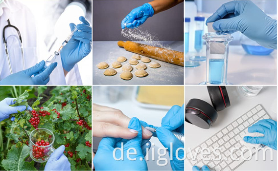 Günstige nitrile Handschuhe Einwegpulver kostenlos zahnärztliche Lebensmittelqualität